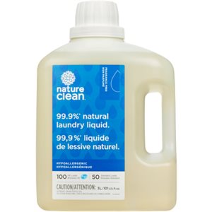 Nature Clean Laundry Liquid Fragrance Free 50 Standard Loads 3 L 