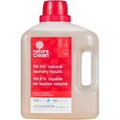 Nature Clean Liquide de Lessive Lys Blanc et Myrrhe du Maroc 50 Brassées Standard 3 L