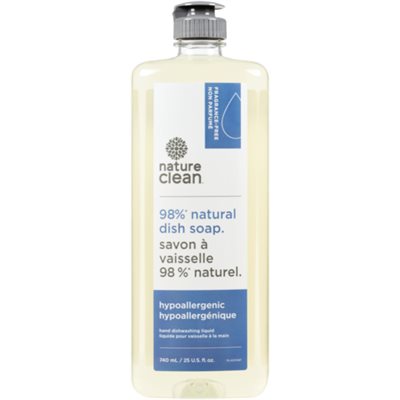 Nature Clean Liquide pour Vaisselle à la Main Non Parfumé 740 ml