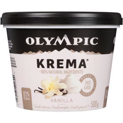 Olympic Krema Yogourt de Style Grec Vanille 10% M.G. 500 g