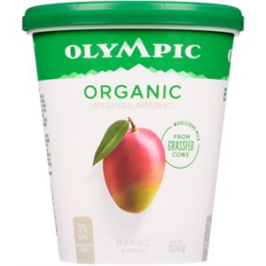 Olympic Yogourt de Type Balkan Mangue Biologique 3% M.G. 650 g