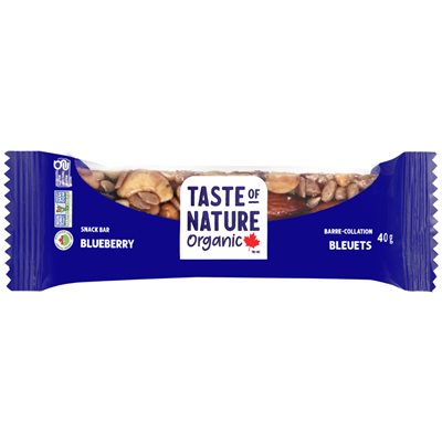 Taste of Nature Organic Snack Bar Blueberry 40 g