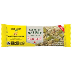 Taste of Nature Barre-collation Superseed citron et noix de cajou bio