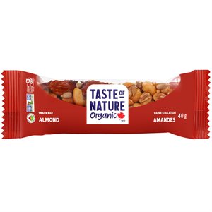 Taste of Nature Organic Snack Bar Almond 40 g