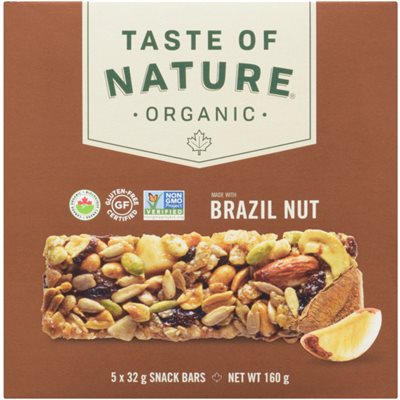 Taste of Nature Organic 5 Snack Bars x 32 g (160 g) 160g