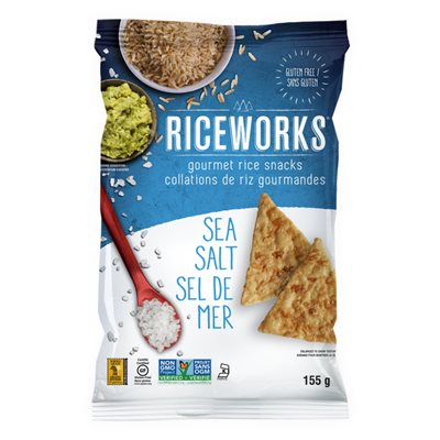 Riceworks Collations de riz sel de mer 155g Riceworks Collations de riz sel de mer 155g