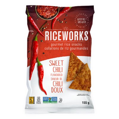 Riceworks Collations de riz saveur chili doux 155g Riceworks Collations de riz saveur chili doux 155g
