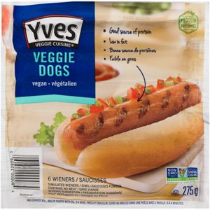 Yves Veggie Cuisine Simulated Wieners Veggie Dogs 6 Vegan Wieners 275 g