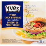 Yves Burger Poulet Pk 4 Veggie 300g