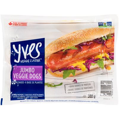 Yves Veggie Cuisine Simulated Wieners Jumbo Veggie Dogs 5 Vegan Wieners 380 g 380g