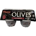 Pilaros Kalamata pitted olives in cups 4x60g