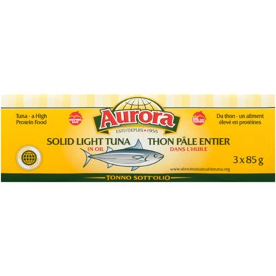 Aurora Solid Light Tuna in Oil 3 x 85 g 3X85G