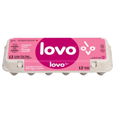 Lovo - Oeufs Gros Blanc Élevage Confort 12un