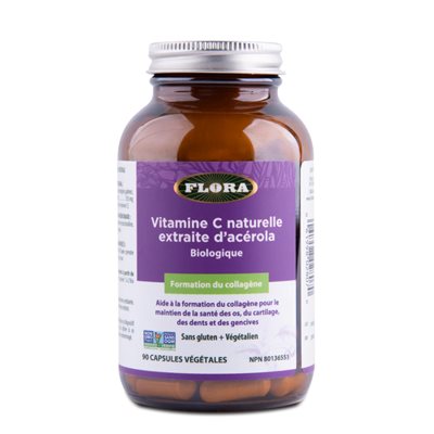Flora Organic Acerola Natural Vitamin C 90 capsules