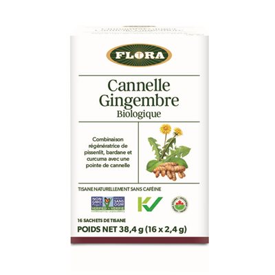 Flora Organic Cinnamon ginger herbal 16 sachets