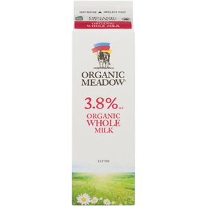 Organic Meadow Organic Whole Milk 3.8% M.F. 1 L