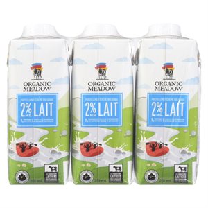 Organic Meadow Partly Skimmed Milk Organic 2 % M.F. 3x250ml