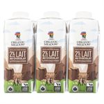 Organic Meadow Lait au Chocolat Partiellement écrémé Biologique 2% M.G. 3x250 ml