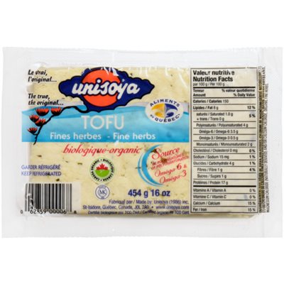 Unisoya Tofu Fine Herbs Organic 454 g 454g