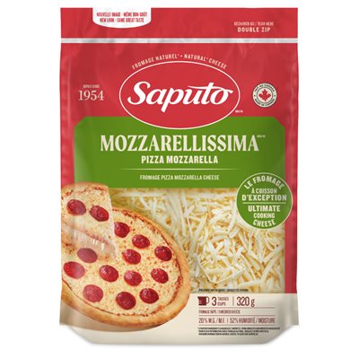 Saputo Ml Fromage Pizza Mozzarella 20% M.G. 320g Râpé
