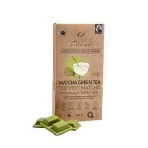 Galerie au Chocolat Fairtrade White Chocolate Matcha Bar 100g