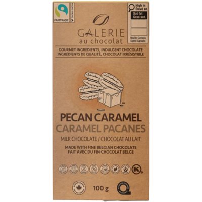 Galerie au Chocolat Pecan Caramel Milk Chocolate Bar 100g
