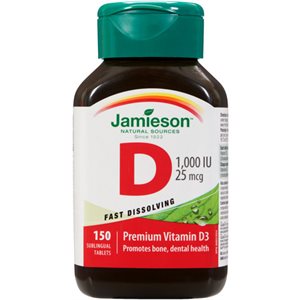 Jamieson D 1,000 IU 25 mcg 150 Sublingual Tablets 150UN