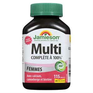 Jamieson Multivitamine 100% complète pour les femmes 115Un