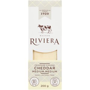 Maison Riviera Medium Cheddar Cheese 200g