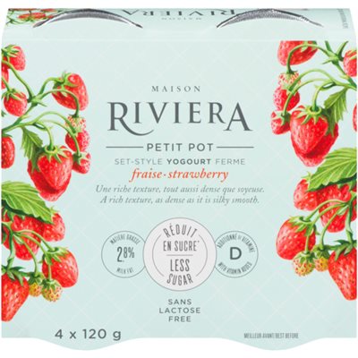 Maison Riviera Yogourt Ferme Aux Fraises 4x120g