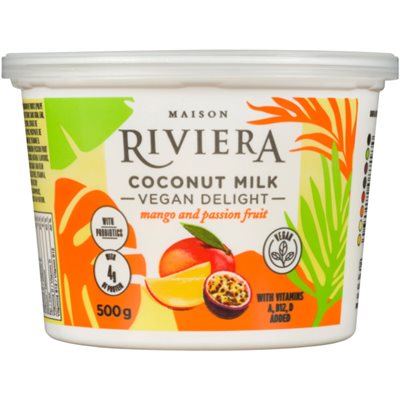 Maison Riviera Délice Vegetal Lait De Coco Mangue Et Fruit De La Passion 500g