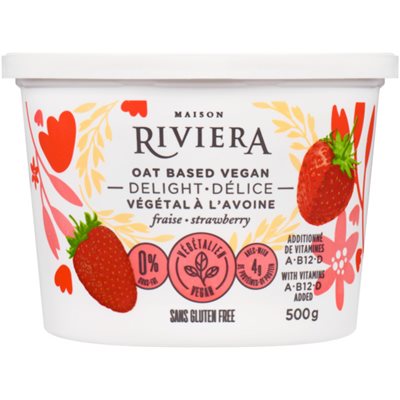 Maison Riviera Oat Based Delight Strawberry Yogourt 500g