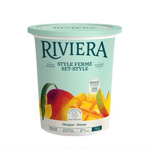 RIVIERA YOG SET-STYLE MANGO LESS-SUGAR 750G