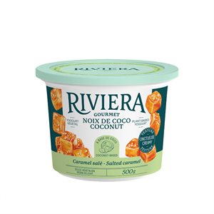 Riviera Coconut Plant-Based Yogourt Gourmet Salted Caramel 500g