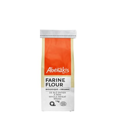 Abenakis Organic Whole Durum Wheat Bread Flour 1kg