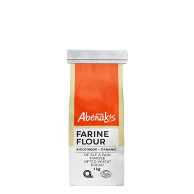 Abenakis Farine de blé biologique tamisée pour pain 1 kg