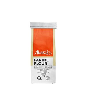 Abenakis Farine de blé biologique tamisée pour pain 1 kg