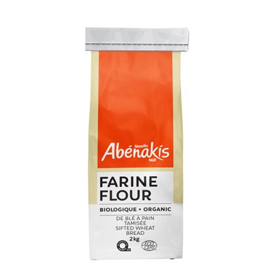 Abenakis Farine de blé biologique tamisée pour pain 2kg