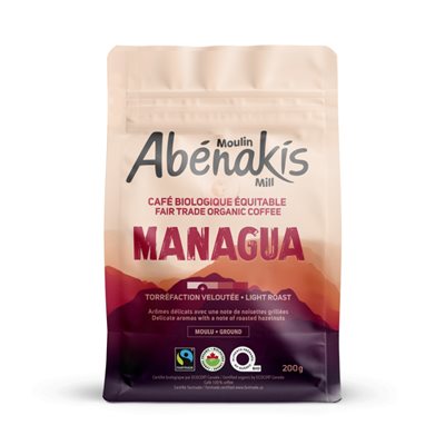 Abenakis Café Moulu Managua Velouté Bio & Équitable 200g