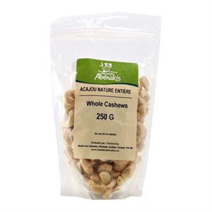 Abenakis Whole Cashews 250g