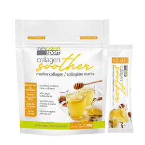 Prairie Naturals Sport - Collagen Soother Lemon Ginger 108 g - 15 sachets 