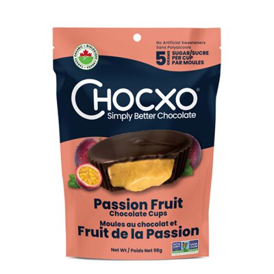 Chocxo Moules Chocolat Noir Fruit Passion Bio 98g Chocxo Moules Chocolat Noir Fruit Passion Bio 98g