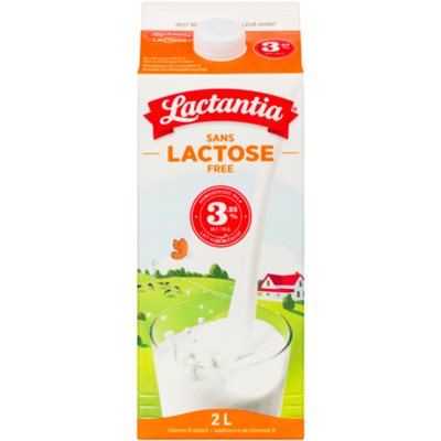 Lactantia Lait Homogénéisé Sans Lactose 3.25% M.G. 2 L