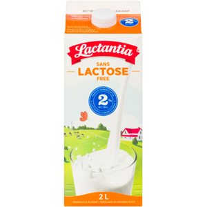 Lactantia Lait Partiellement écrémé Sans Lactose 2% M.G. 2 L