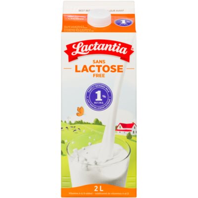 Lactantia Partly Skimmed Milk Lactose Free 1% M.F. 2 L 