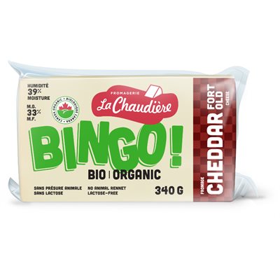Fromagerie La Chaudiere Bingo Fromage Cheddar Fort Bio 
