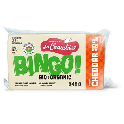 Fromagerie La Chaudiere Bingo Fromage Cheddar Moy. Bio 