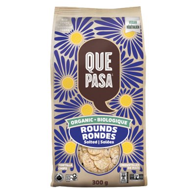 Que Pasa Organic Salted Round Tortilla Chips 300g