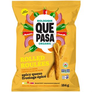 Que Pasa Croustilles mais roulees fromage epice biologique 184g