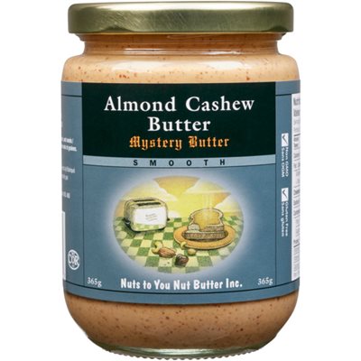 Nuts to You Nut Butter Smooth Mystery Butter Almond Cashew Butter 365g 